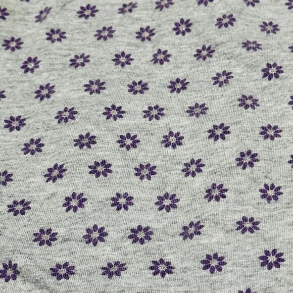 Faded Glory Toddler Girl's Purple Daisy Short Sleeve Floral Top Gray 18M - Picture 5 of 7
